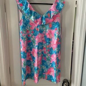 NWT Lilly Pulitzer Alessa surf blue luscious lions
